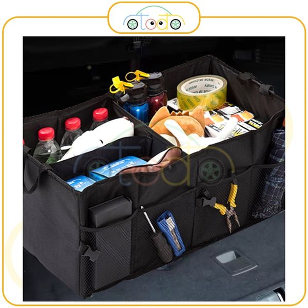 Hộp đựng đồ cốp xe ô tô, túi đựng đồ lặt vặt gấp gọn đa chức năng bằng vải Oxford (40 lít)
