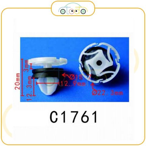 Chốt nhựa C1761 dùng cho xe Peugeot/ Citroen/ Renault sản xuất với độ chính xác cao