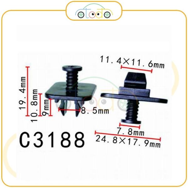 Chốt nhựa C3188 dùng cho xe Volkswagen sản xuất với độ chính xác cao