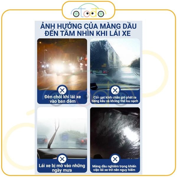 Chất tẩy màng dầu ô tô, Chất tẩy màng dầu kính cửa sổ, kính chắn gió phía trước xe hơi chống mưa và sương mù