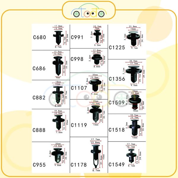 Chốt nhựa C1660 dùng cho xe Land Rover sản xuất với độ chính xác cao
