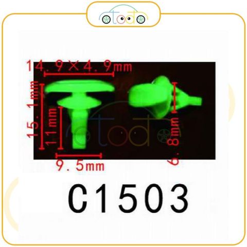 Chốt nhựa C1503 dùng cho xe Honda/ Nissan sản xuất với độ chính xác cao