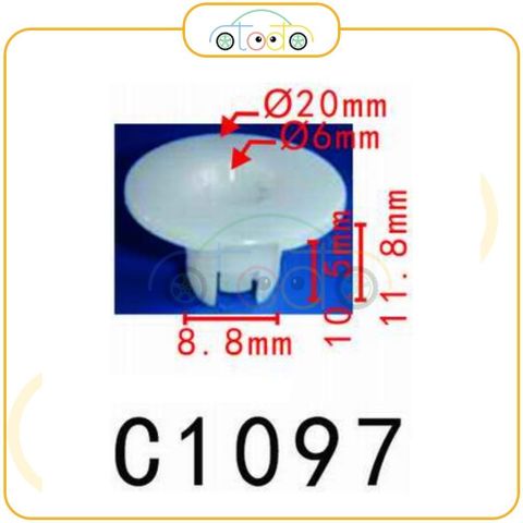 Chốt nhựa C1097 dùng cho xe Mitsubishi sản xuất với độ chính xác cao