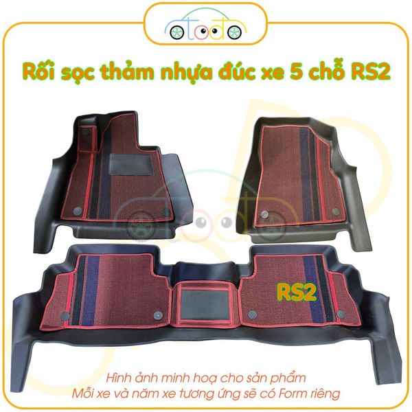 Bộ thảm rối sọc qua ngựa dành cho xe 5 chỗ Kia Optima (K5) năm 2022-2024 theo form thảm nhựa đúc