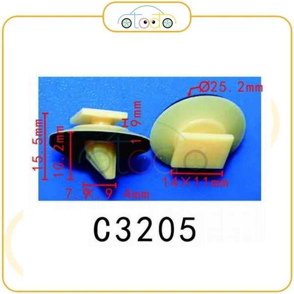 Chốt nhựa C3205 dùng cho xe Mazda sản xuất với độ chính xác cao