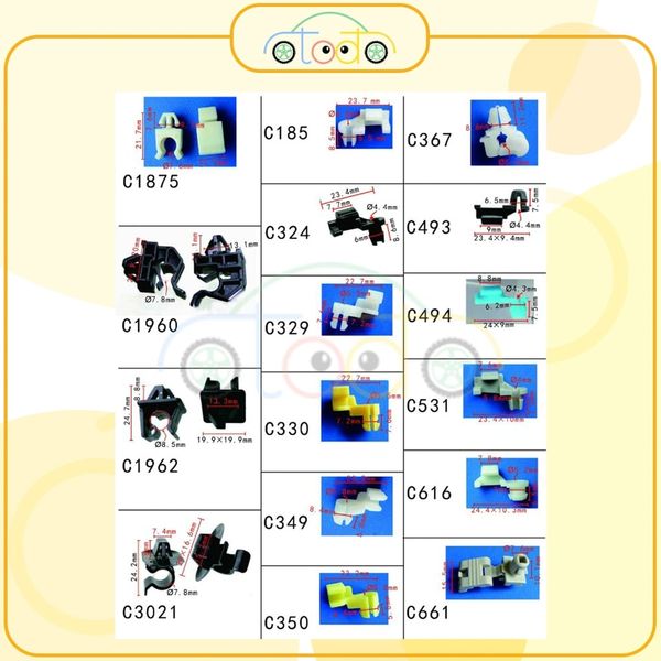 Chốt nhựa C3192 dùng cho xe Audi sản xuất với độ chính xác cao