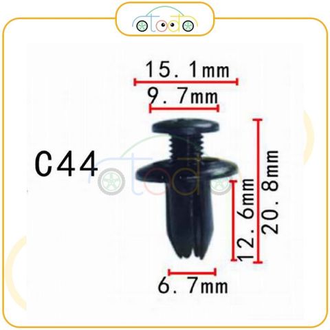 Chốt nhựa C44 dùng cho xe General Motors/ Honda/ Mazda/ Nissan/ Suzuki/ Subaru/ Toyota sản xuất với độ chính xác cao