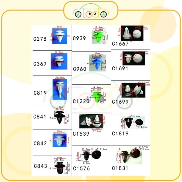Chốt nhựa H2024 dùng cho xe Other sản xuất với độ chính xác cao