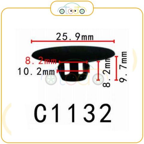 Chốt nhựa C1132 dùng cho xe Mitsubishi sản xuất với độ chính xác cao