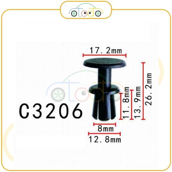 Chốt nhựa C3206 dùng cho xe Audi/ Volkswagen sản xuất với độ chính xác cao