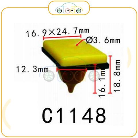 Chốt nhựa C1148 dùng cho xe Hyundai - Kia sản xuất với độ chính xác cao
