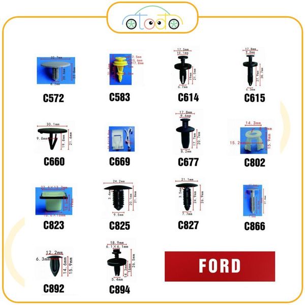 Chốt nhựa C3285 dùng cho xe Ford sản xuất với độ chính xác cao