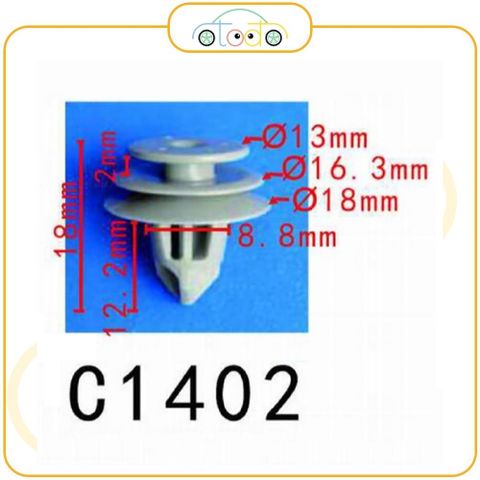 Chốt nhựa C1402 dùng cho xe Honda sản xuất với độ chính xác cao