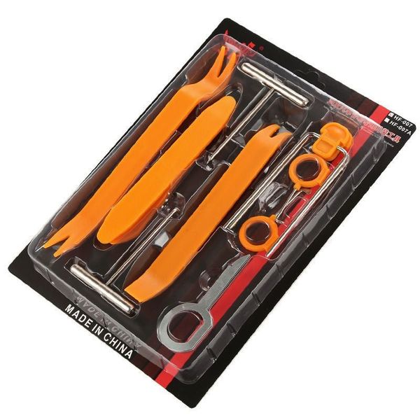 Bộ dụng cụ 12 món  tháo lắp tấm ốp cửa xe, tấm ốp trần, nẹp nhựa dành cho người làm nội thất ô tô