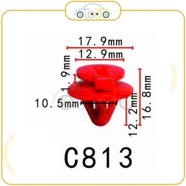 Chốt nhựa C813 dùng cho xe Toyota sản xuất với độ chính xác cao