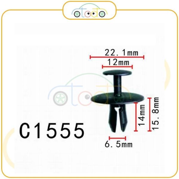 Chốt nhựa C1555 dùng cho xe Peugeot/ Citroen sản xuất với độ chính xác cao