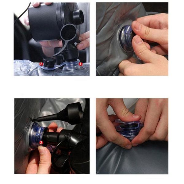 Giường hơi, Nệm hơi ô tô cao cấp phủ vải nhung thích hợp cho các chuyến dã ngoại và nghỉ ngơi trên xe hơi