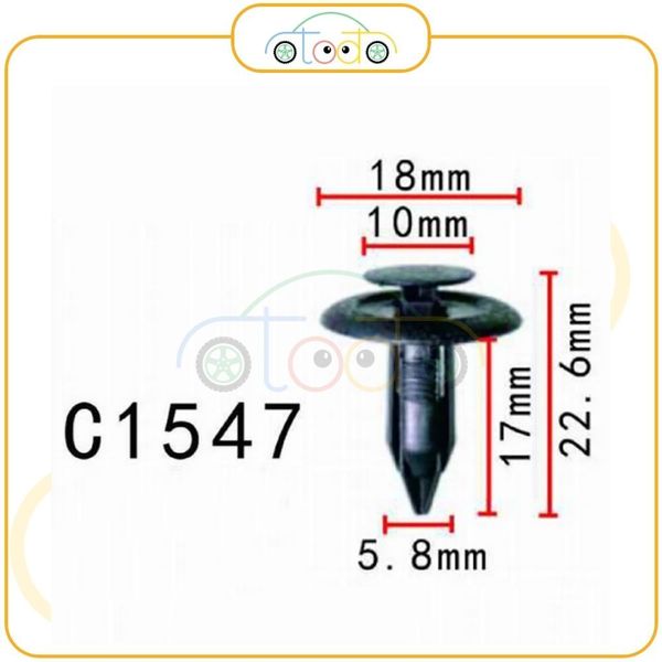 Chốt nhựa C1547 dùng cho xe Mazda sản xuất với độ chính xác cao