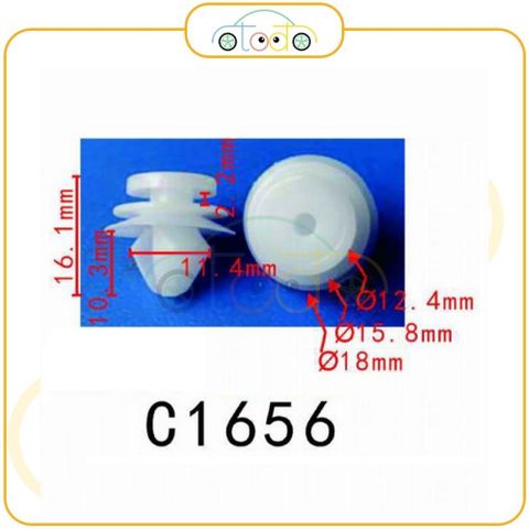 Chốt nhựa C1656 dùng cho xe Land Rover sản xuất với độ chính xác cao