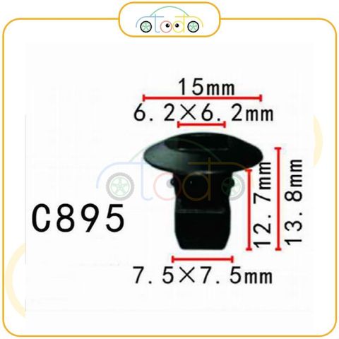 Chốt nhựa C895 dùng cho xe Audi/ Volkswagen sản xuất với độ chính xác cao