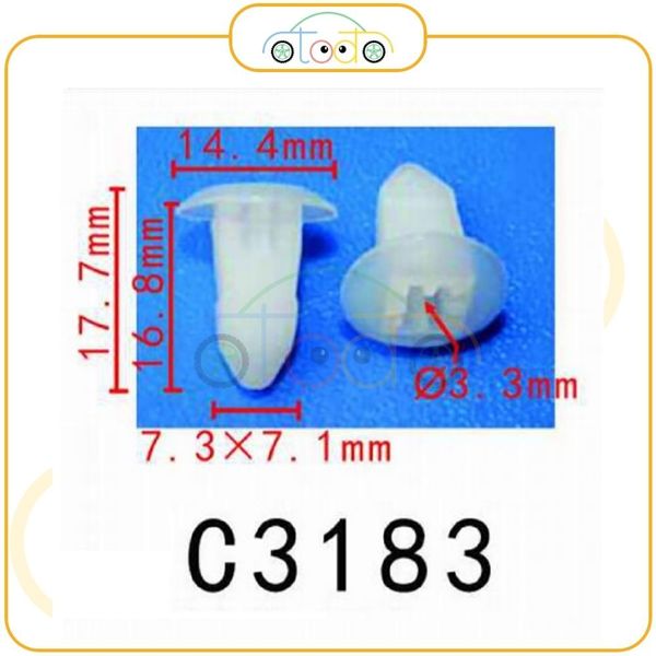 Chốt nhựa C3183 dùng cho xe Volkswagen sản xuất với độ chính xác cao