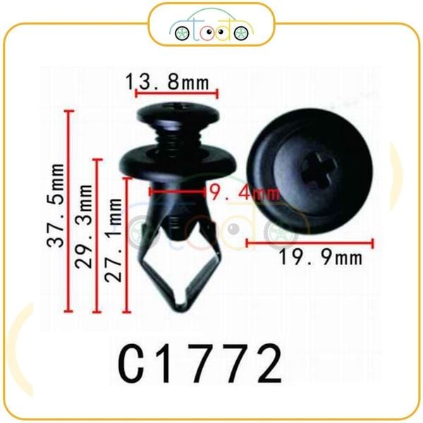 Chốt nhựa C1772 dùng cho xe Hyundai - Kia sản xuất với độ chính xác cao