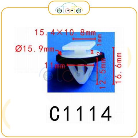 Chốt nhựa C1114 dùng cho xe Hyundai – Kia sản xuất với độ chính xác cao