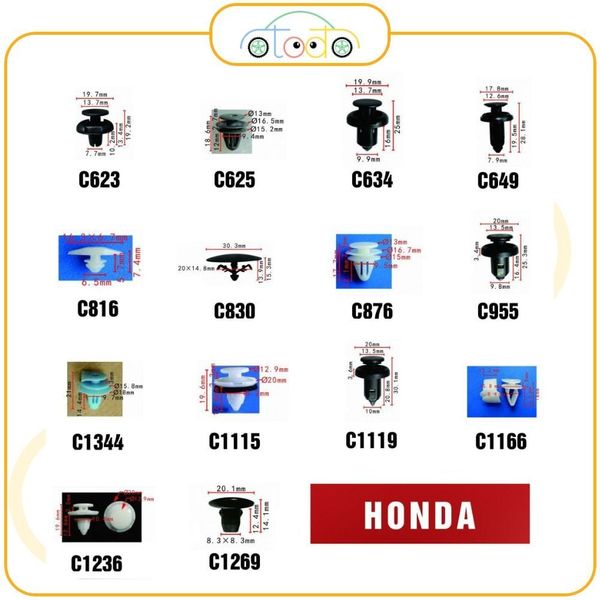 Chốt nhựa C484 dùng cho xe Honda/ Mitsubishi/ Nissan sản xuất với độ chính xác cao