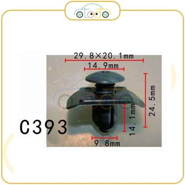 Chốt nhựa C393 dùng cho xe Ford/ Mazda/ Mitsubishi/ Subaru sản xuất với độ chính xác cao