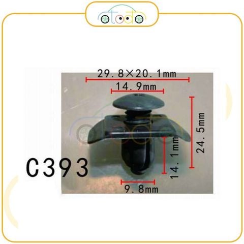 Chốt nhựa C393 dùng cho xe Ford/ Mazda/ Mitsubishi/ Subaru sản xuất với độ chính xác cao