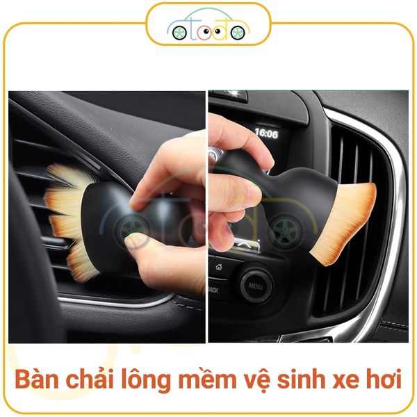Bàn chải vệ sinh cửa gió điều hòa ô tô, nội thất gia đình, chổi quét bụi, dụng cụ vệ sinh lông mềm