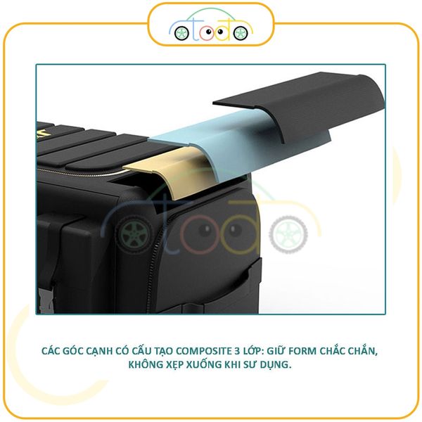 Hộp 70 lít đựng đồ cốp xe ô tô, túi đựng đồ lặt vặt gấp gọn đa chức năng bằng vải Oxford