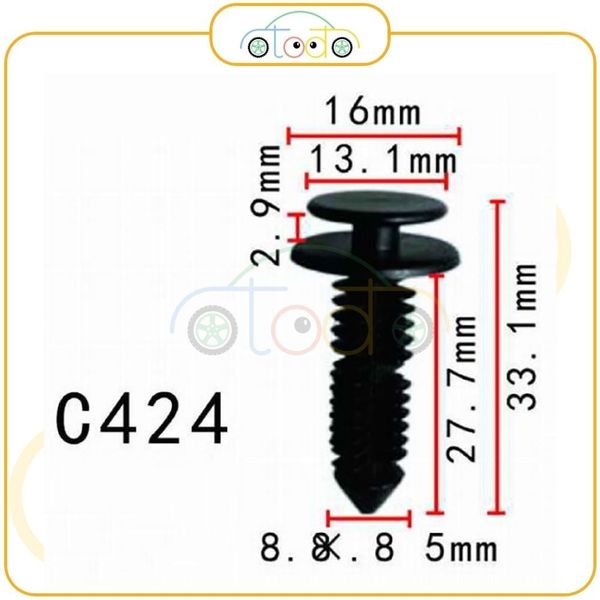 Chốt nhựa C424 dùng cho xe Ford sản xuất với độ chính xác cao