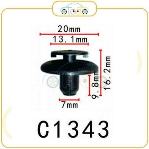 Chốt nhựa C1343 dùng cho xe General Motors/ Toyota sản xuất với độ chính xác cao