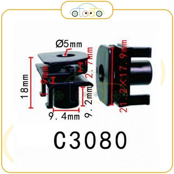 Chốt nhựa C3080 dùng cho xe Toyota sản xuất với độ chính xác cao