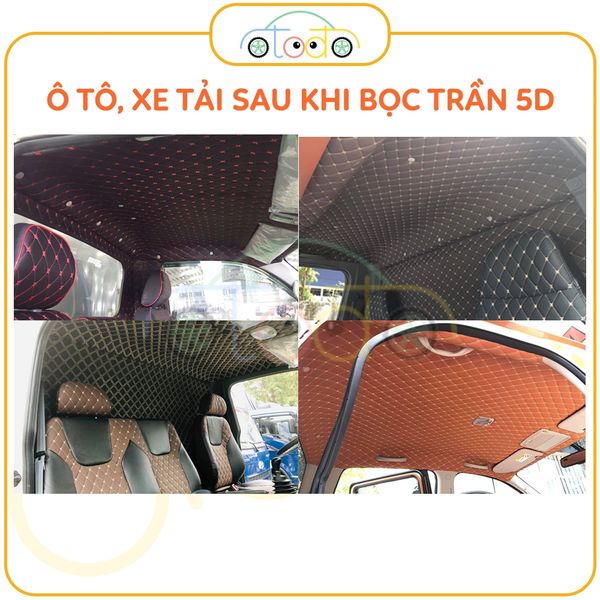 [COMBO HOT] Da Bọc Trần Ô Tô 5D (Khổ 1m45-1m5) - Vải Da PU Thường & Carbon Cao Cấp [BÁN THEO MÉT DÀI]