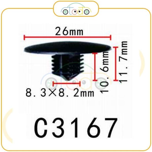 Chốt nhựa C3167 dùng cho xe Mitsubishi sản xuất với độ chính xác cao