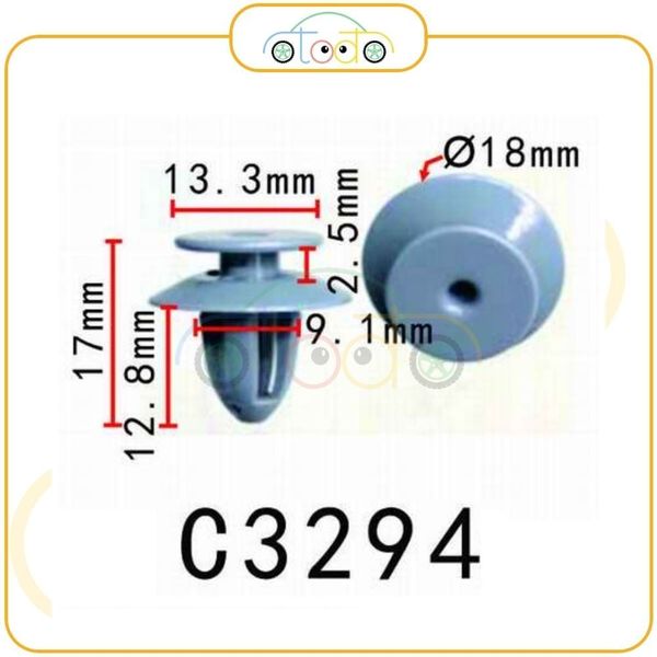Chốt nhựa C3294-Xanh dùng cho xe BMW sản xuất với độ chính xác cao