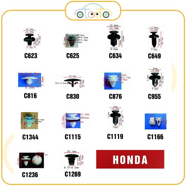 Chốt nhựa C589 dùng cho xe Honda/ Toyota sản xuất với độ chính xác cao
