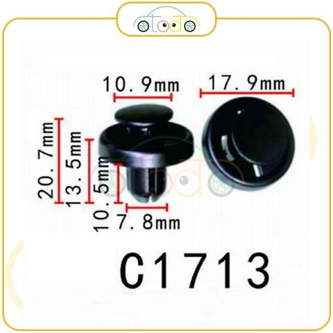 Chốt nhựa C1713 dùng cho xe Subaru/ Toyota sản xuất với độ chính xác cao