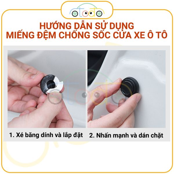 Miếng đệm cao su giảm chấn cửa xe ô tô, cốp xe, miếng đệm chống va chạm dải cách âm