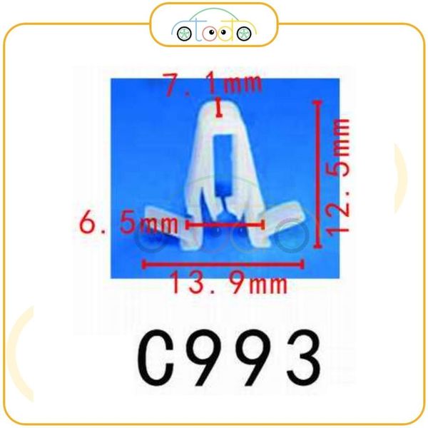 Chốt nhựa C993 dùng cho xe Toyota sản xuất với độ chính xác cao