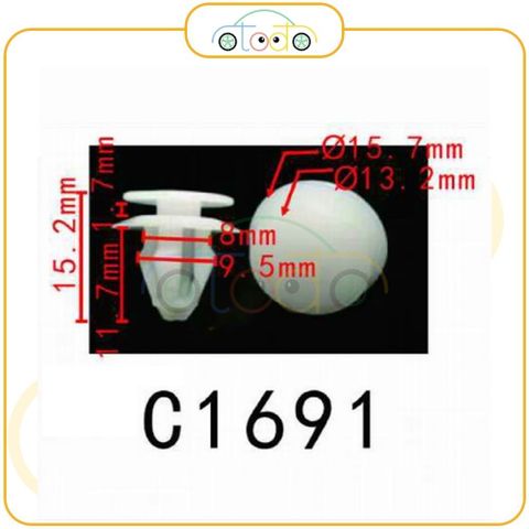 Chốt nhựa C1691 dùng cho xe Audi sản xuất với độ chính xác cao