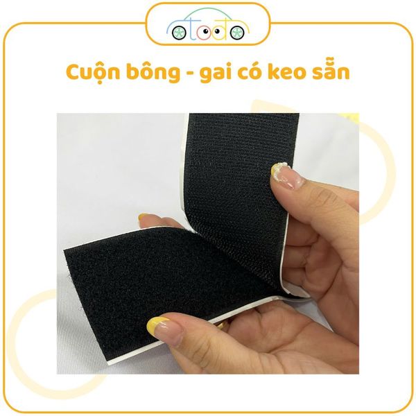 Cuộn 25 MÉT Velcro, băng dính gai, khóa nhám, tape có keo sẵn