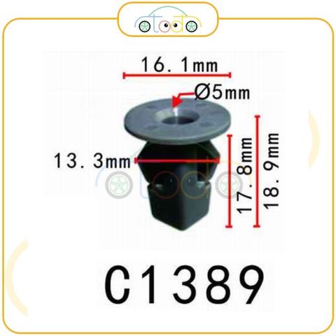 Chốt nhựa C1389 dùng cho xe Toyota sản xuất với độ chính xác cao