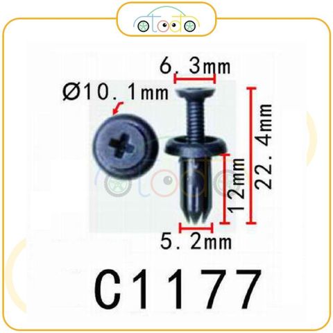 Chốt nhựa C1177 dùng cho xe Toyota sản xuất với độ chính xác cao