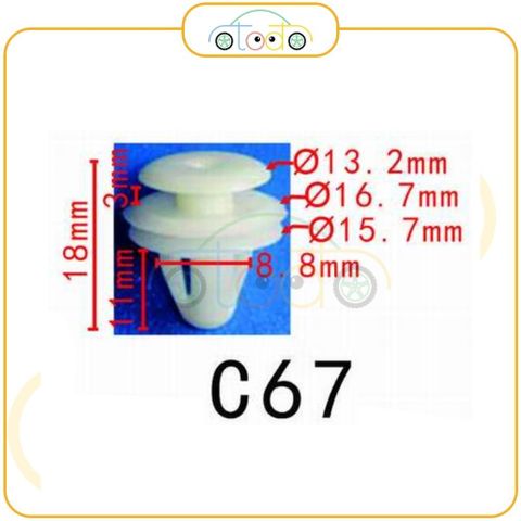 Chốt nhựa C67 dùng cho xe General Motors/ Honda/ Mitsubishi/ Isuzu/ Toyota sản xuất với độ chính xác cao