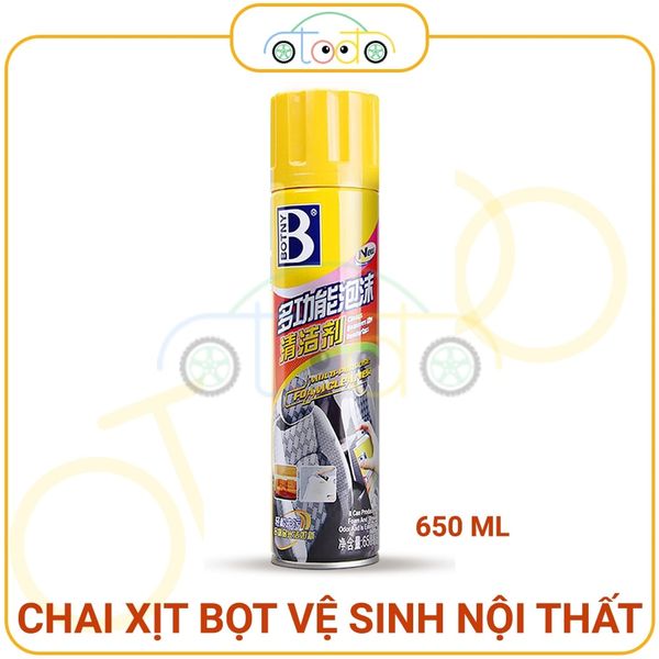Chai xịt bọt vệ sinh làm sạch nội thất ô tô, ghế da, sofa và động cơ ô tô