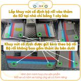 Bộ thảm rối sọc qua ngựa dành cho xe 7 chỗ Mitsubishi Grandis năm 2008-2009 theo form thảm da