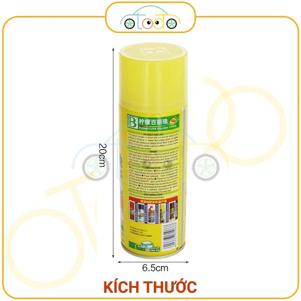 Chai xịt vệ sinh nội thất ghế ô tô, làm sạch ghế sofa, làm sáng da, loại bỏ vết bẩn hương chanh